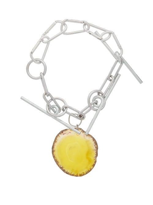 Matchesfashion.com Chopova Lowena - Amber Pendant Necklace - Womens - Silver