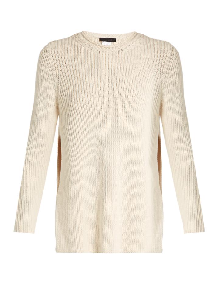 The Row Selina Ribbed-knit Cotton-blend Sweater