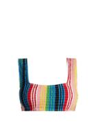 Matchesfashion.com Diane Von Furstenberg - Smocked Bikini Top - Womens - Multi Stripe