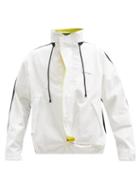 Matchesfashion.com Y/project - Asymmetric-placket Cotton-shell Jacket - Mens - White Multi