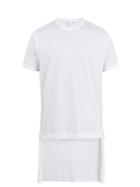 Comme Des Garçons Shirt Extended-hem Crew-neck Cotton T-shirt