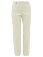 Matchesfashion.com Joseph - Coleman Cotton-blend Slim-leg Trousers - Womens - Ivory