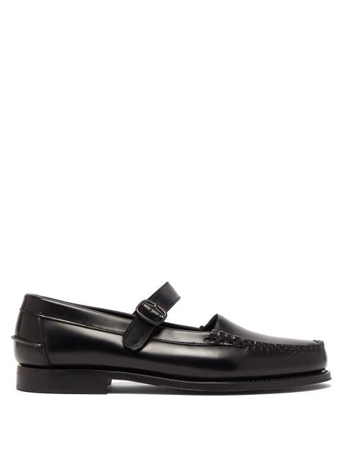 Matchesfashion.com Hereu - Blanquer Mary-jane Leather Loafers - Womens - Black