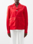 Wales Bonner - Unity Notch-lapel Cotton-blend Satin Jacket - Womens - Red