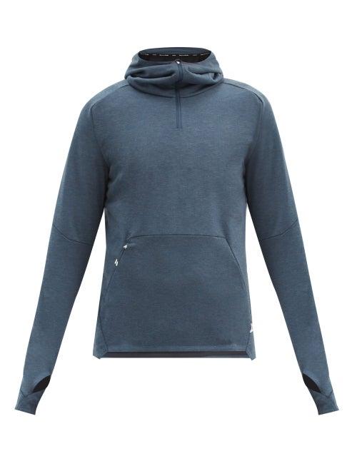 Matchesfashion.com On - Hooded Technical-jersey Sweatshirt - Mens - Navy