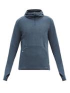 Matchesfashion.com On - Hooded Technical-jersey Sweatshirt - Mens - Navy