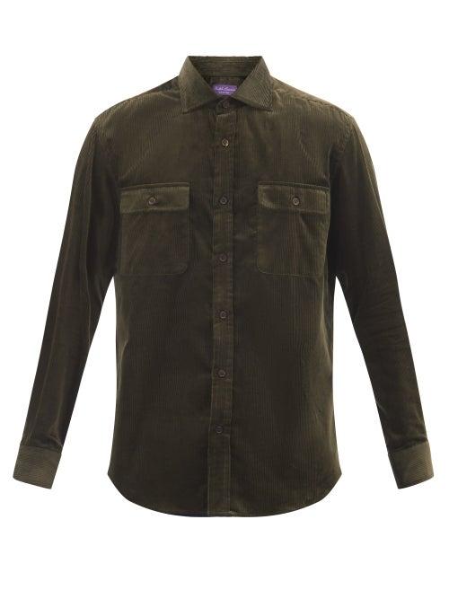 Ralph Lauren Purple Label - Stewart Cotton-corduoy Shirt - Mens - Khaki