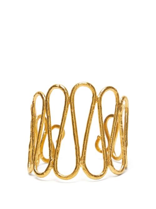 Matchesfashion.com Sylvia Toledano - Wave Cuff - Womens - Gold