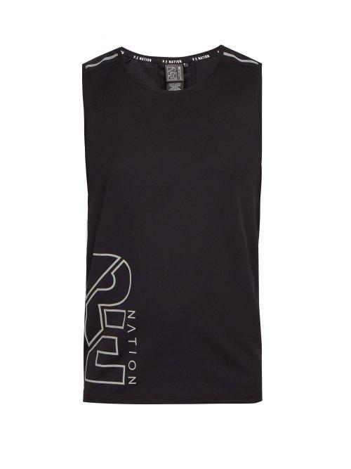 Matchesfashion.com P.e Nation - Surge Stretch Jersey Tank Top - Mens - Black