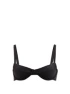 Ladies Beachwear Matteau - The Balconette Underwired Bikini Top - Womens - Black
