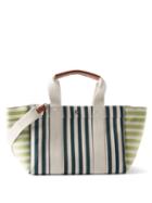 Rue De Verneuil - Parcours M Striped Canvas Tote Bag - Womens - Green Multi