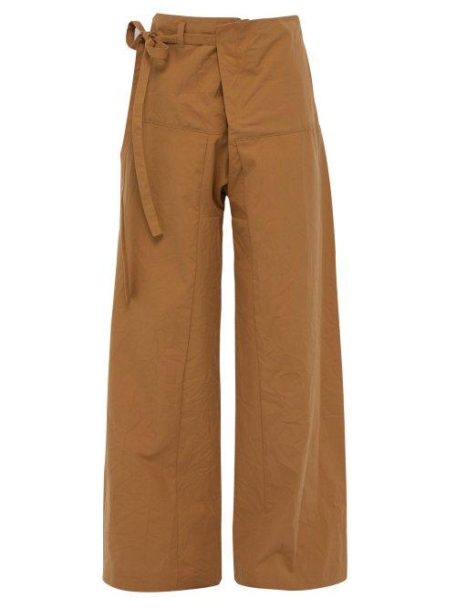 Matchesfashion.com Acne Studios - Paz Wide Leg Twill Trousers - Mens - Brown