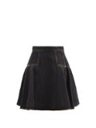Alexander Mcqueen - Circle-cut High-rise Denim Mini Skirt - Womens - Denim