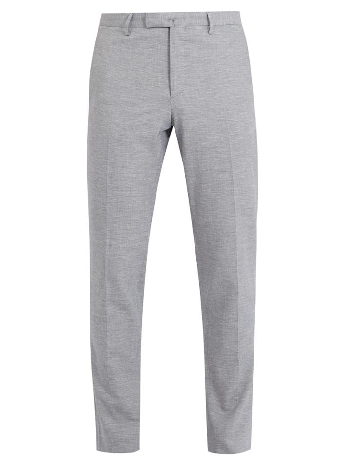 Boglioli Tailored Cotton-linen Chino Trousers