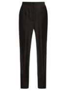Dolce & Gabbana Satin-striped High-rise Crepe Trousers