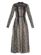 Lanvin Mosaic-print Satin Dress