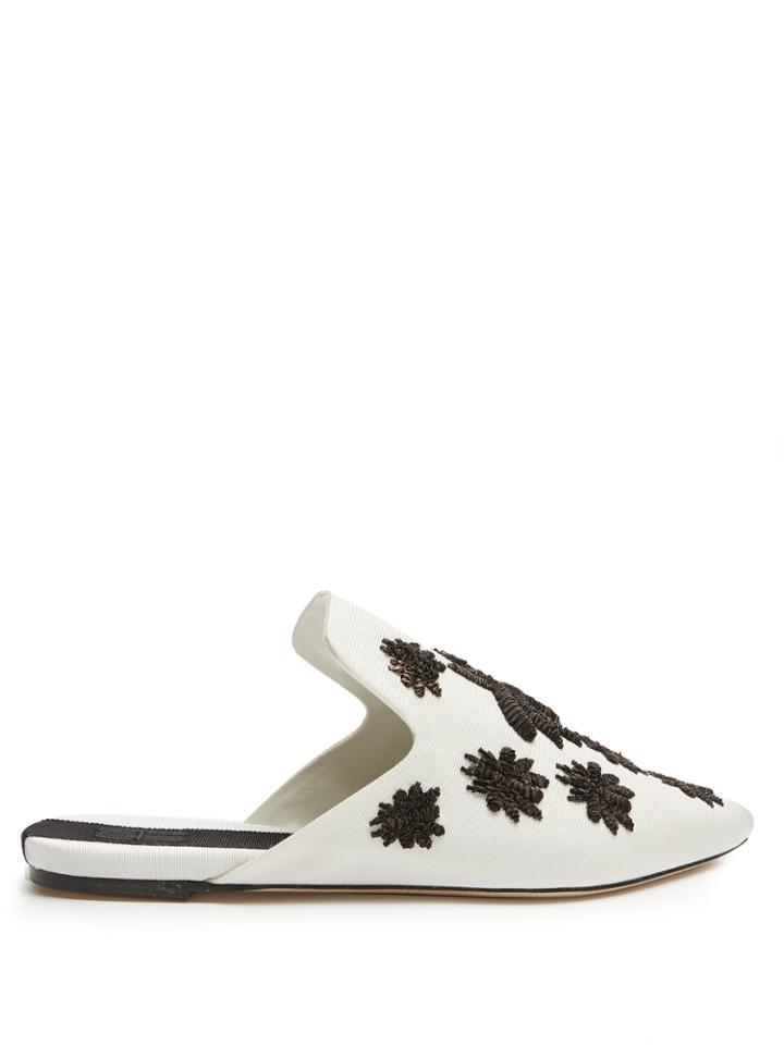 Sanayi 313 Rango Embroidered Faille Slipper Shoes