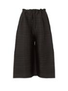 Pleats Please Issey Miyake - Technical-pleated Culottes - Womens - Black