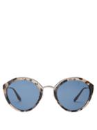 Matchesfashion.com Prada Eyewear - Round Frame Tortoiseshell Sunglasses - Womens - Tortoiseshell