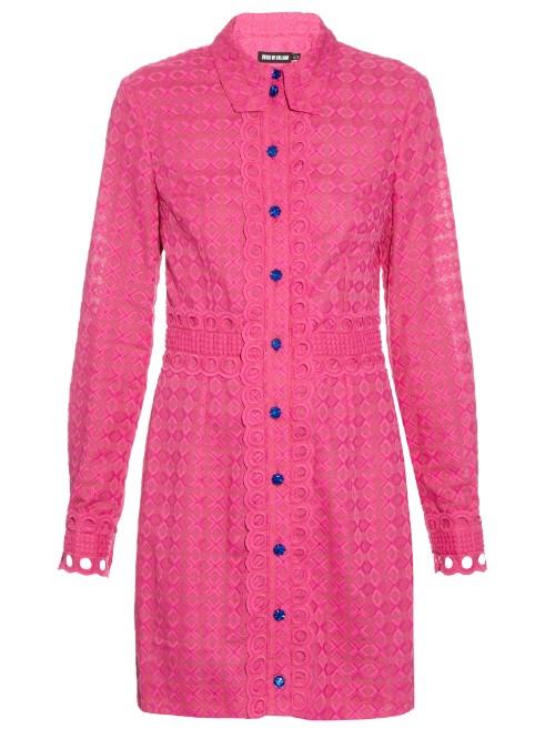 House Of Holland Broderie-anglaise Trim Shirtdress