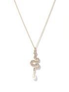 Harris Reed X Missoma - Snake Diamond, Pearl & 14k Recycled Gold Necklace - Womens - Gold Multi