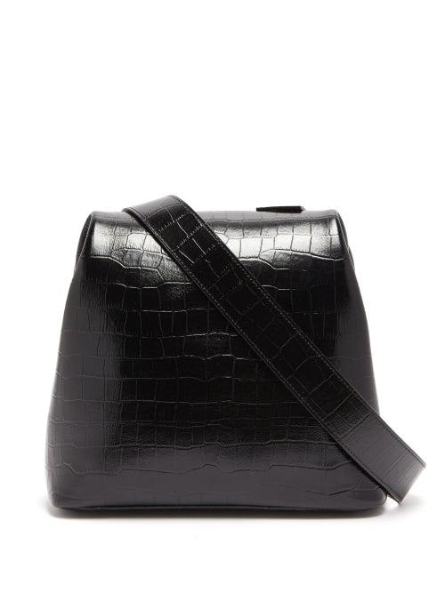 Matchesfashion.com Osoi - Brot Crocodile Effect Leather Cross Body Bag - Womens - Black