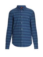 Missoni Chevron-striped Point-collar Cotton Shirt
