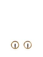 Matchesfashion.com Charlotte Chesnais - Saturn Small 18kt Gold-vermeil Hoop Earrings - Womens - Black Gold