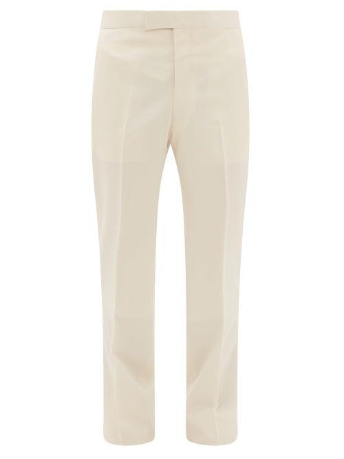 Matchesfashion.com The Row - Isaac Tailored Wool-blend Twill Suit Trousers - Mens - Cream