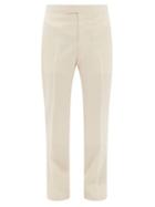 Matchesfashion.com The Row - Isaac Tailored Wool-blend Twill Suit Trousers - Mens - Cream