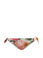 Matchesfashion.com Dolce & Gabbana - Side-ties Floral-print Bikini Briefs - Womens - Pink Print
