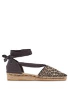 Matchesfashion.com Castaer - Gabriela Leopard Print Canvas Espadrilles - Womens - Leopard