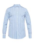 Matchesfashion.com Alexander Mcqueen - Striped Zip Embellished Cotton Poplin Shirt - Mens - Blue Multi
