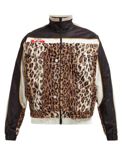 Matchesfashion.com Martine Rose - Leopard Wool And Technical Shell Jacket - Womens - Leopard