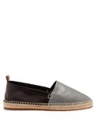 Matchesfashion.com Loewe - Two Tone Leather Espadrilles - Mens - Black Blue