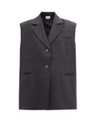 Matchesfashion.com Ganni - Prince Of Wales-checked Sleeveless Blazer - Womens - Black
