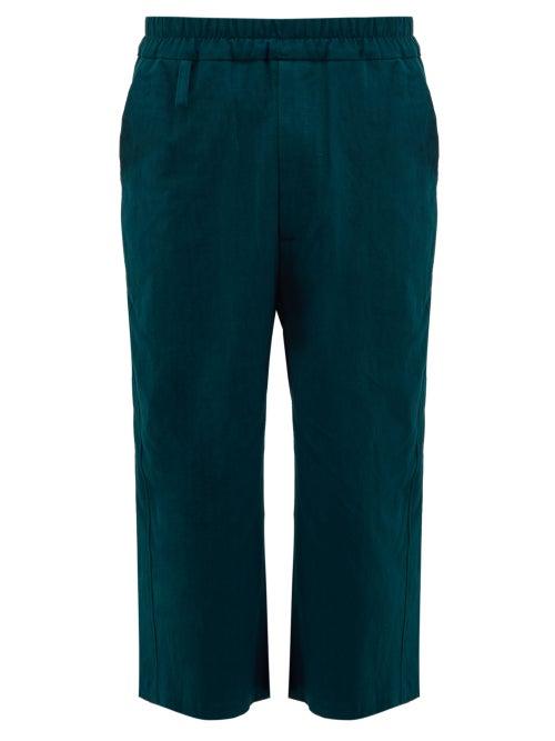 Matchesfashion.com By Walid - Ben Straight Leg Linen Trousers - Mens - Mid Blue