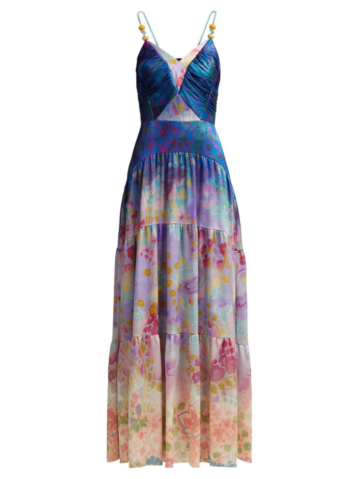 Peter Pilotto Floral-print Silk-blend Gown