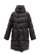 Rick Owens - Wrap-front Hooded Quilted Down Coat - Womens - Black