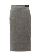 Matchesfashion.com Altuzarra - Bolan Prince Of Wales Checked Wool Blend Skirt - Womens - Black White