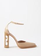 Fendi - Ff-heel 110 Leather Pumps - Womens - Light Pink