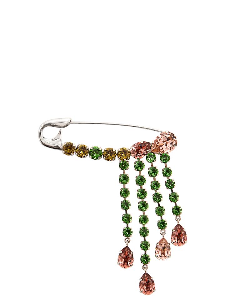 Sonia Rykiel Crystal-embellished Safety-pin Brooch
