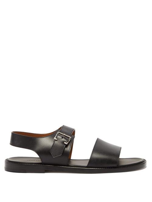 Matchesfashion.com John Lobb - Stratton Leather Sandals - Mens - Black