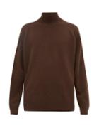 Matchesfashion.com Raey - Loose Fit Funnel Neck Cashmere Sweater - Mens - Brown