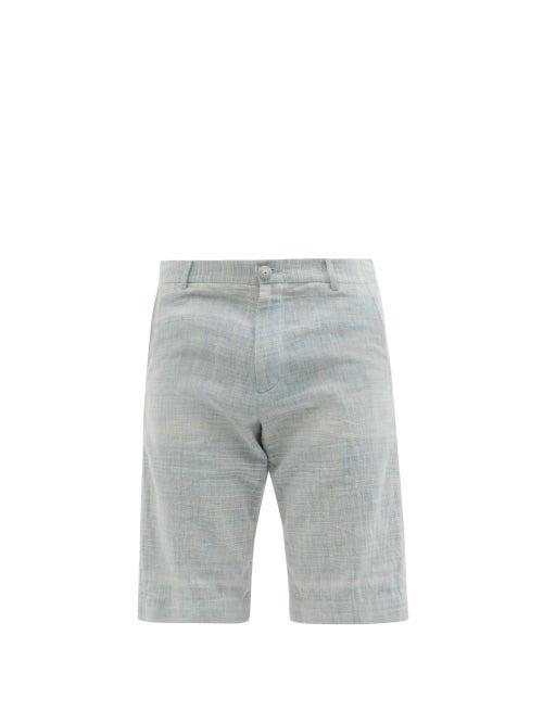 Matchesfashion.com 11.11 / Eleven Eleven - Organic-cotton Shorts - Mens - Light Blue