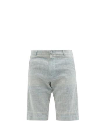 Matchesfashion.com 11.11 / Eleven Eleven - Organic-cotton Shorts - Mens - Light Blue