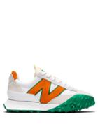 New Balance X Casablanca - Xc-72 Leather And Suede Trainers - Womens - Orange Green