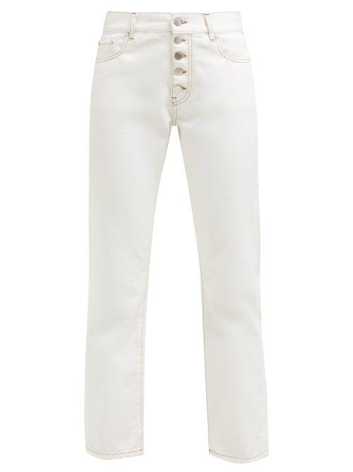 Matchesfashion.com Joseph - Den Cropped High Rise Jeans - Womens - White