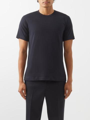Comme Des Garons Shirt - Cotton-jersey T-shirt - Mens - Navy