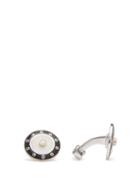 Matchesfashion.com Deakin & Francis - Diamond Studded White Gold Cufflinks - Mens - Silver